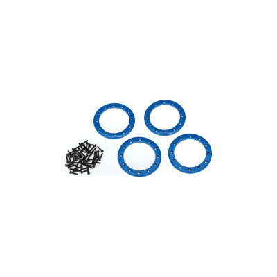 Traxxas hliníkový beadlock kroužek 2.2\" modrý (4)