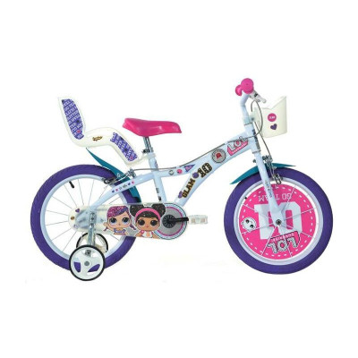 DINO Bikes - Dětské kolo 16\" LOL Surprise se sedačkou pro panenku a