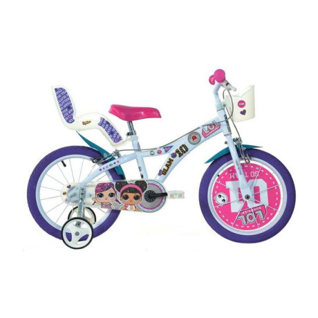 DINO Bikes - Dětské kolo 16\" LOL Surprise se sedačkou pro panenku a